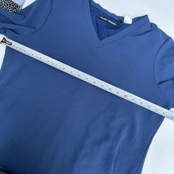 Waraire for McDonald’s Uniform Shirt Men’s Medium Regular Navy Blue V-Neck Work - Picture 3 of 4